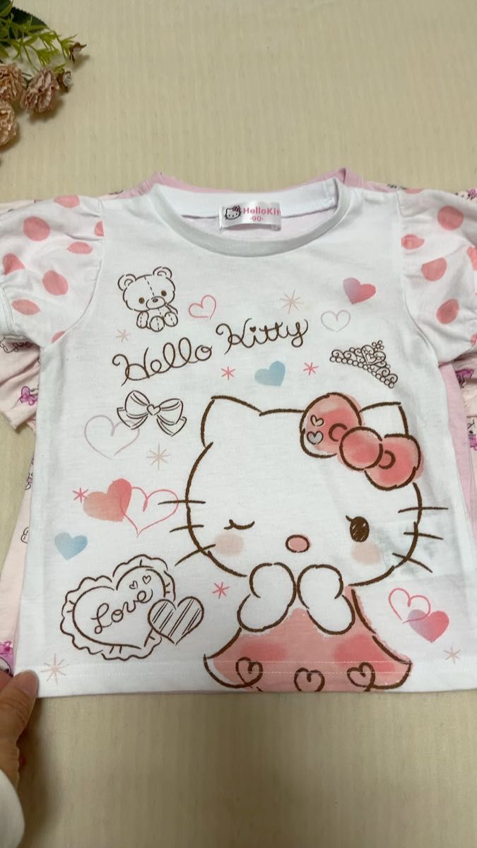 キティちゃん　マイメロ　Tシャツ　90