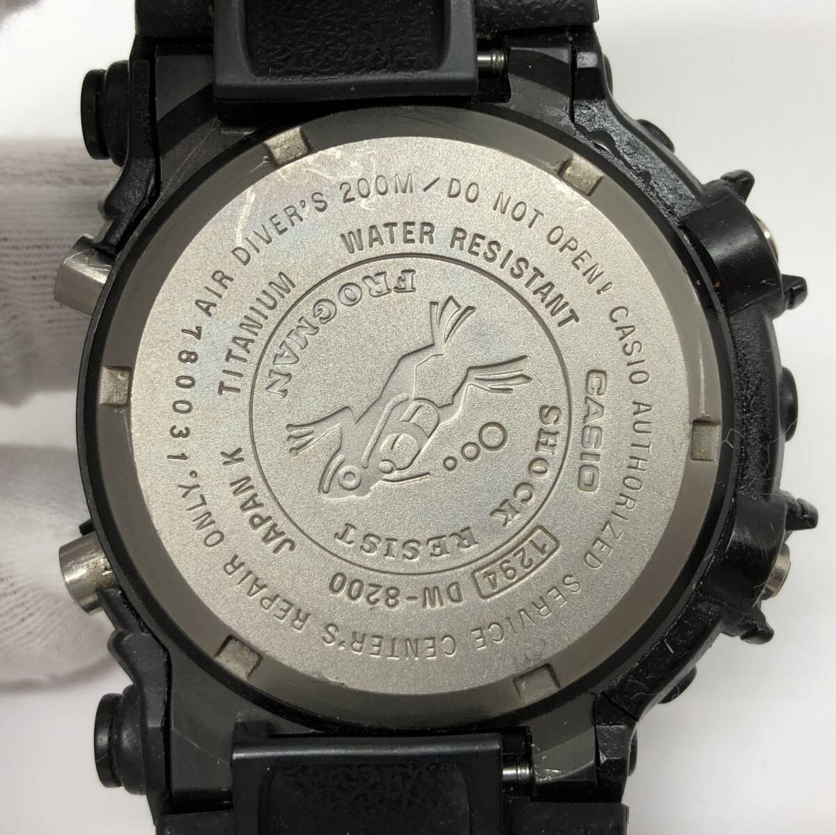 ジャンク G-SHOCK ジーショック 【ITMNG0WGOMCQ】 CASIO カシオ 腕時計 DW-8200Z-1T フロッグマン FROGMAN メンインブラックの画像9