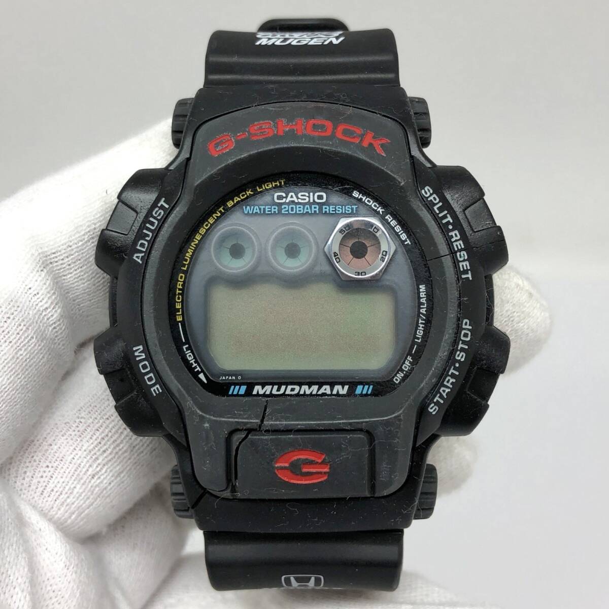 ジャンク G-SHOCK ジーショック 【ITL4FHTPVP08】 CASIO カシオ 腕時計 DW-8400 HONDA ホンダ 無限 MUGEN マッドマン MUDMAN コラボ FT08の画像1