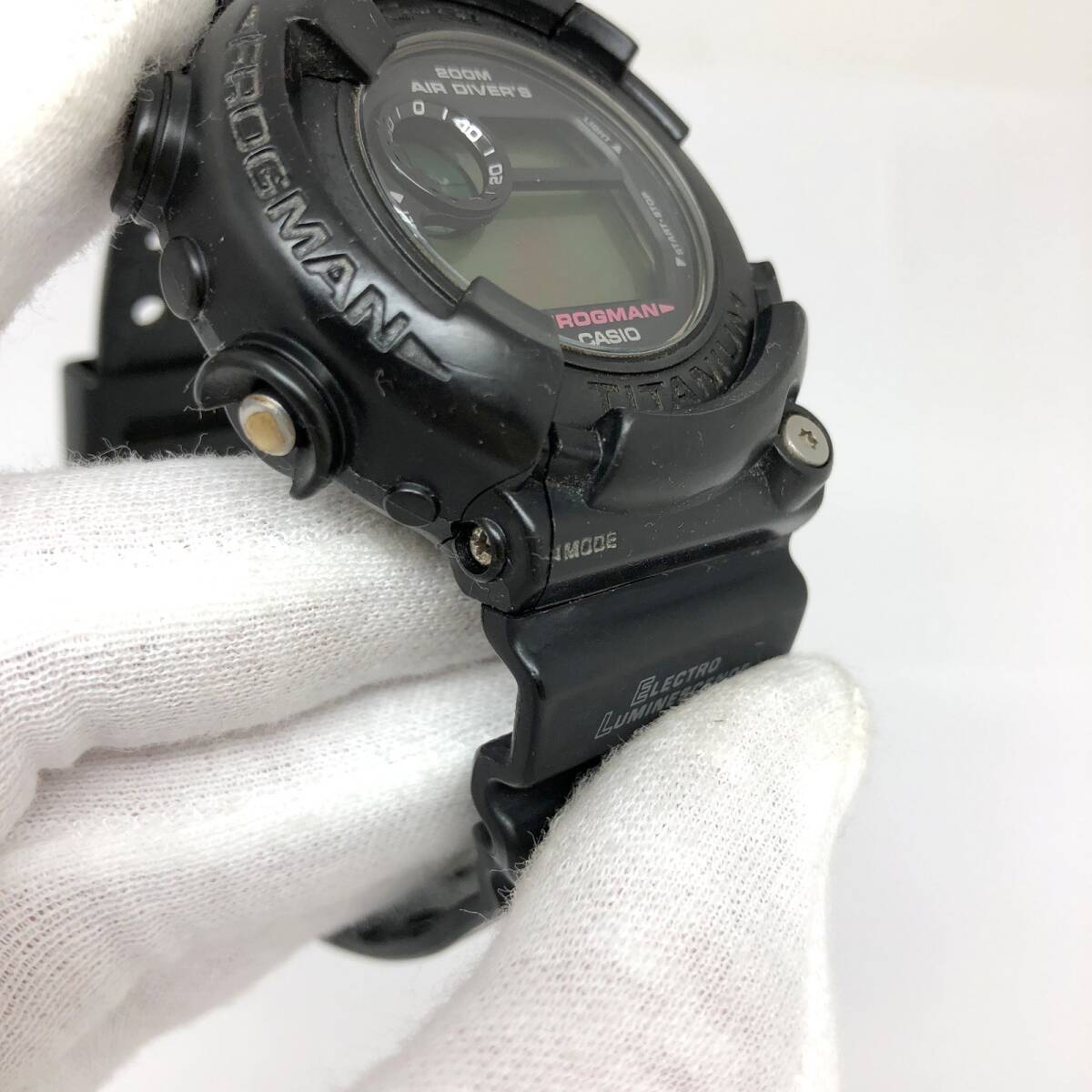 ジャンク G-SHOCK ジーショック 【ITMNG0WGOMCQ】 CASIO カシオ 腕時計 DW-8200Z-1T フロッグマン FROGMAN メンインブラックの画像7