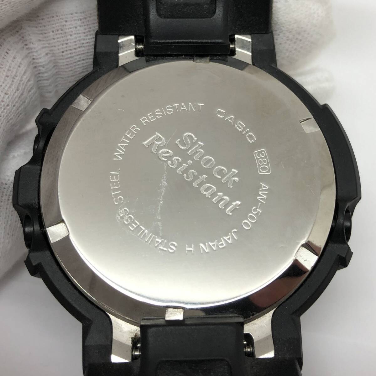 ジャンク G-SHOCK ジーショック 【ITZZA96YSGXC】 CASIO カシオ 腕時計 AW-500G-1E アナログ ブラック 樹脂 ショックレジストの画像9