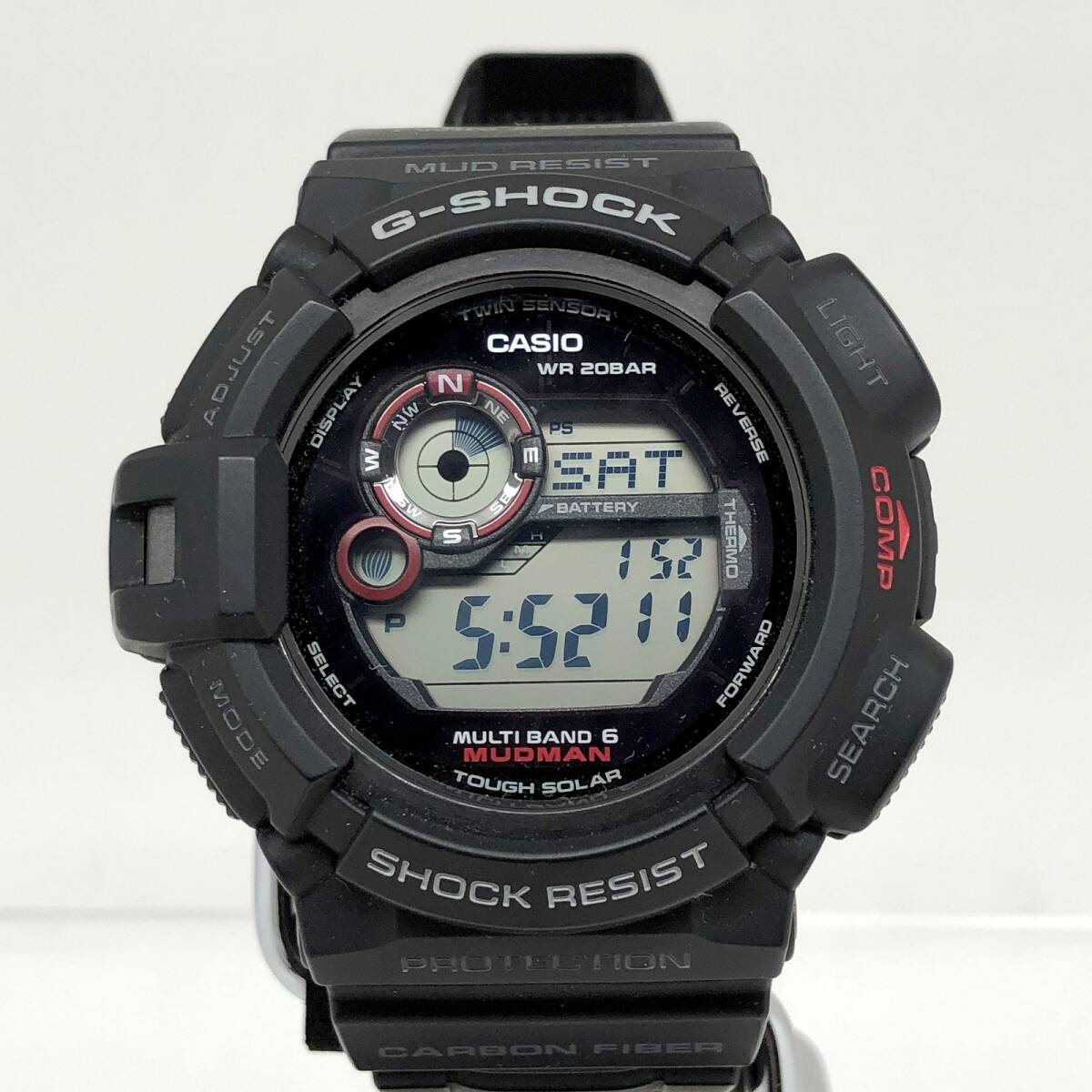 G-SHOCK ジーショック 【men3369D】 CASIO カシオ 腕時計 GW-9300-1JF MUDMAN マッドマン 電波ソーラー デジタル ブラック メンズ GB_画像1