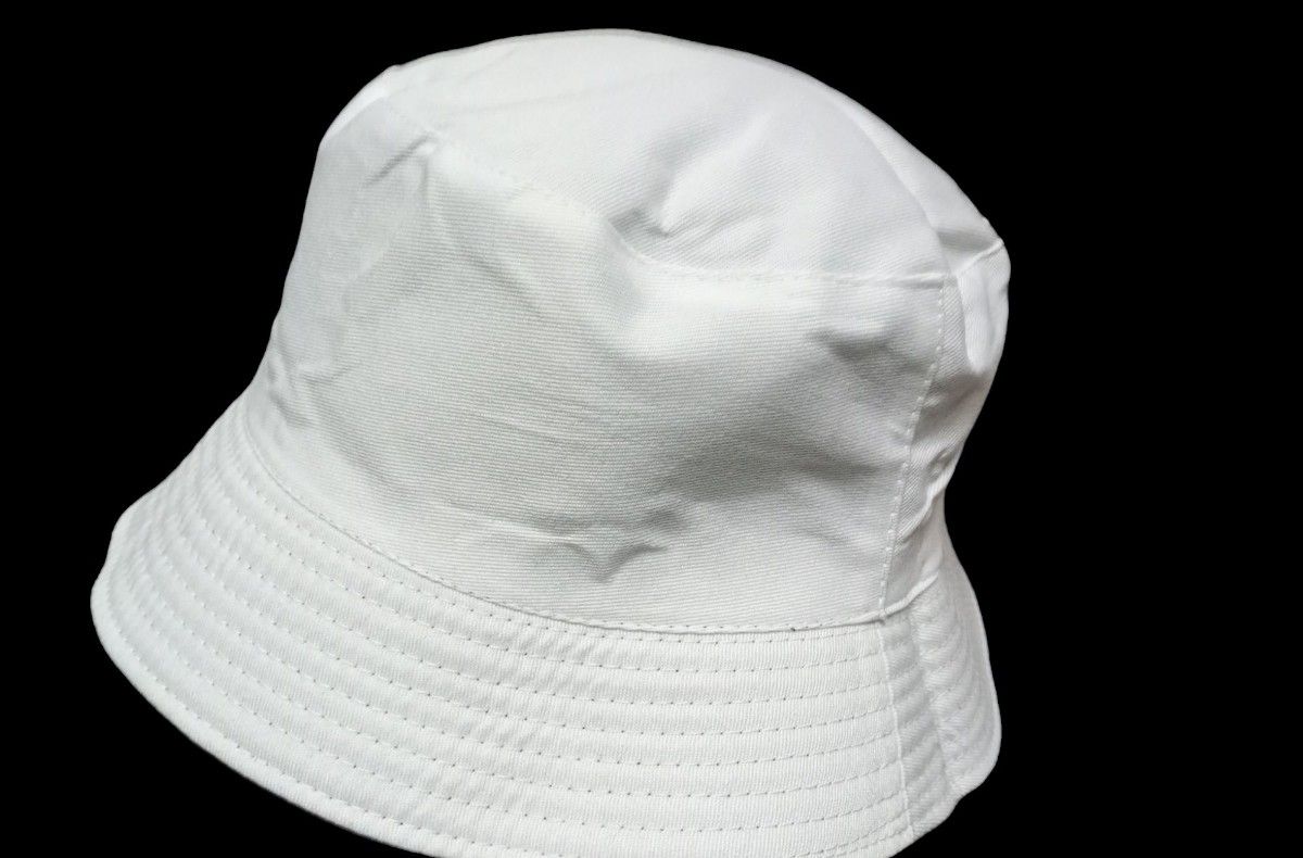 【バケットハット】リバーシブル　ロゴ×NY《ブラック》　ユニセックス　男女兼用　サマーハット 帽子 BLACK