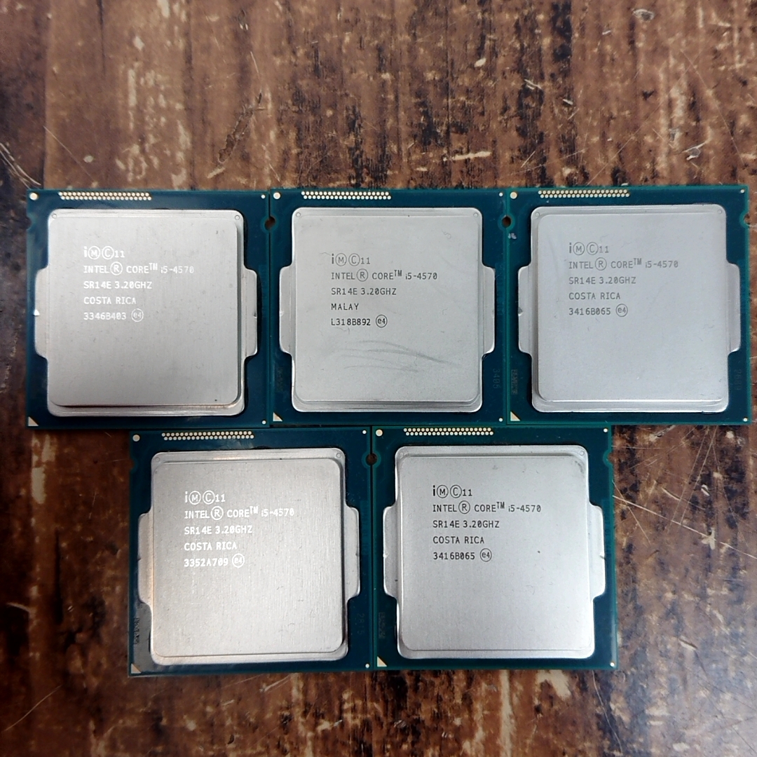 【動作確認済】【5点セット】CPU Intel Corei5 4570 3.20GHz-3.60GHz 4C4T FCLGA1150 パソコン PCパーツ _画像1