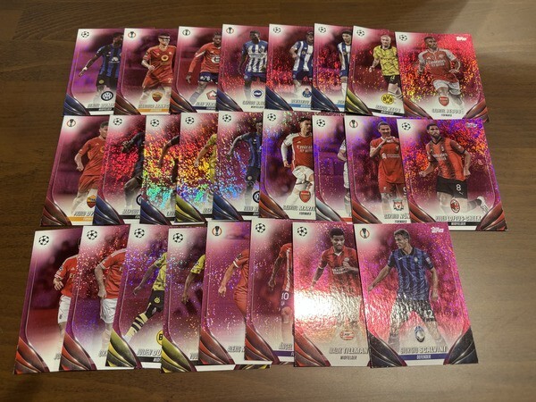 2023-24 TOPPS CHAMPIONS LEAGUE SOCCER Pink Foil 25枚セットの画像1