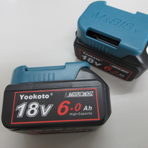 純正 Makita Yookoto 18v リチウムイオン Model：BL1860 Rechargeable Li-ion Battery 互換 バッテリー 2個セット_画像2