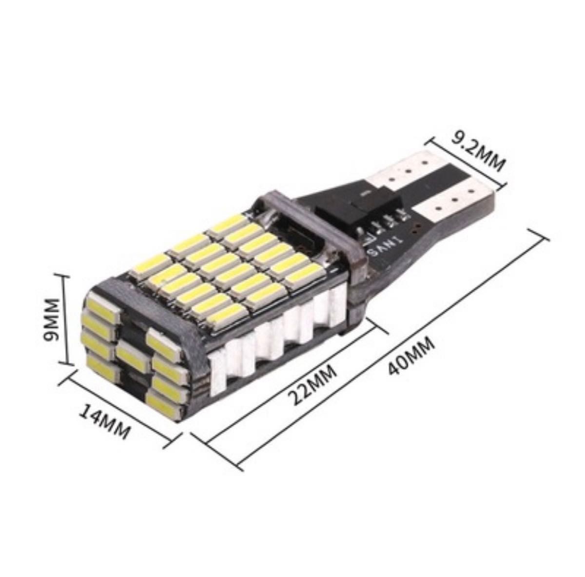 爆光ホワイト T10 T16 LED バックランプ ポジション球 2個セット