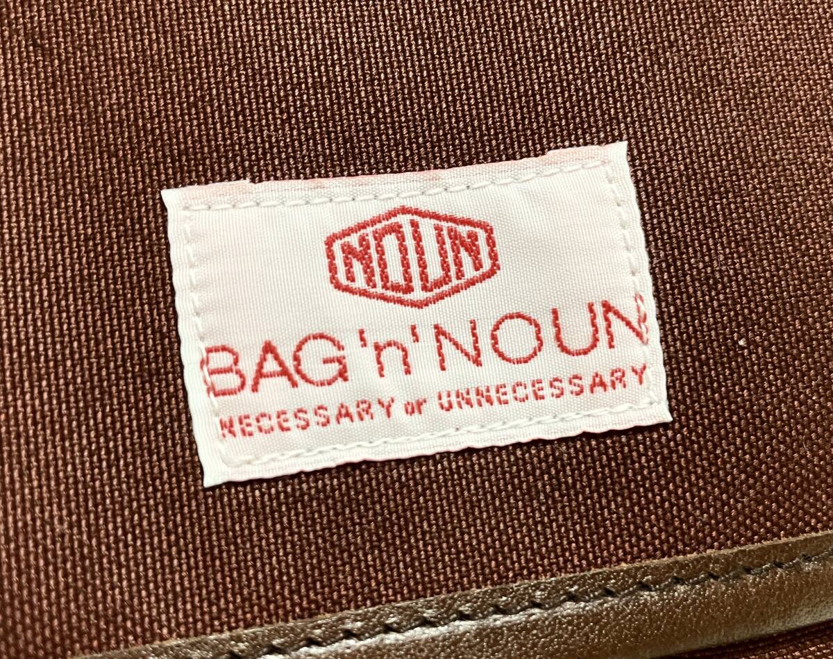 美品 BAG’n’NOUN バッグンナウン トラベル ショルダーバッグ メッセンジャーバッグ キャンバス 茶 ブラウン 男女共用 日本製 大容量_画像8