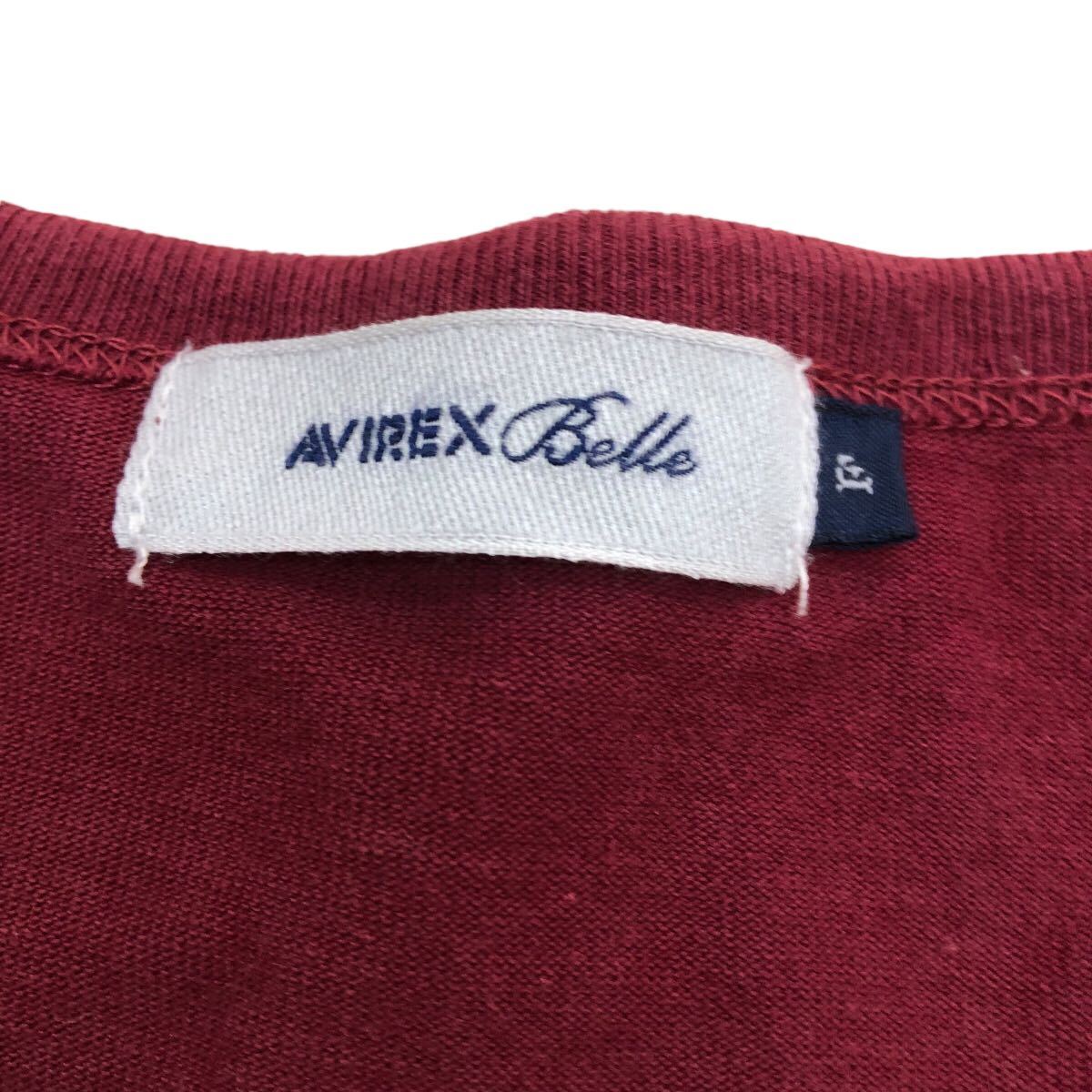 S206 AVIREX Belle Avirex bell футболка короткий рукав футболка tops большой Silhouette хлопок 100% женский F красный красный 