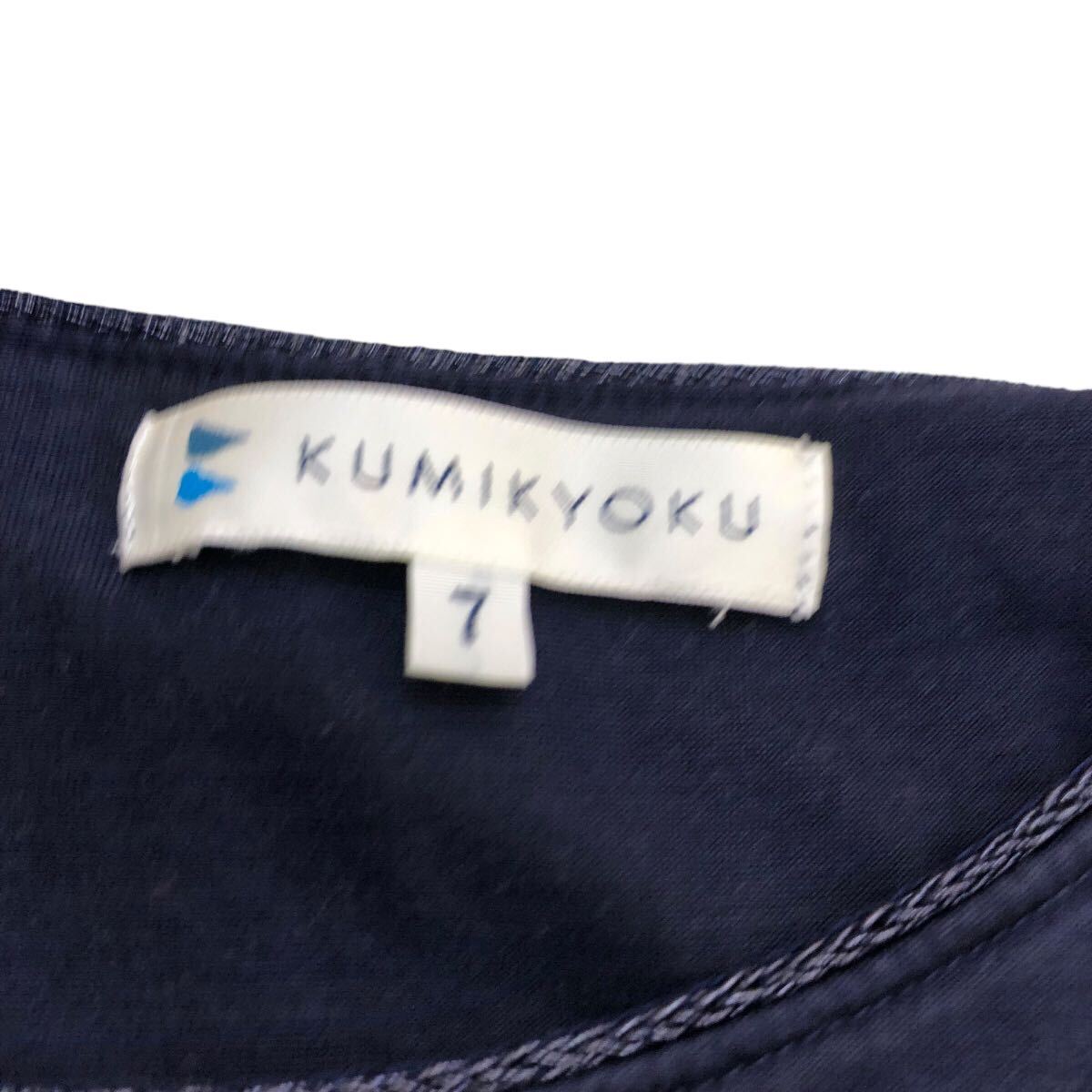 NS132 KUMIKYOKU 組曲 チュニック 半袖 トップス カットソー レディース 7 ネイビー 紺_画像7