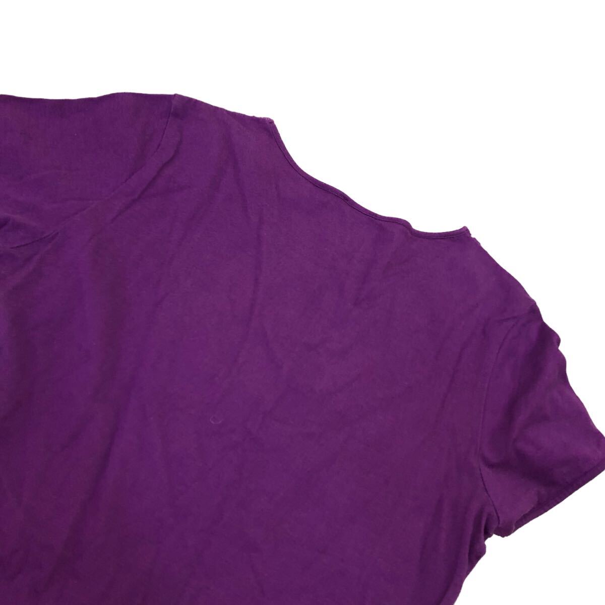 S209③ 日本製 Paul+ Paul Smith ポールスミス Tシャツ 半袖Tシャツ トップス 半袖 綿100% レディース M パープル 紫_画像6