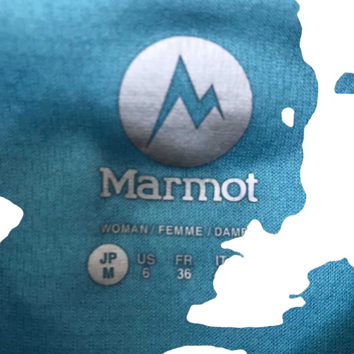 S209⑤ Marmot マーモット Tシャツ 半袖Tシャツ トップス レディース M ブルー 青_画像4