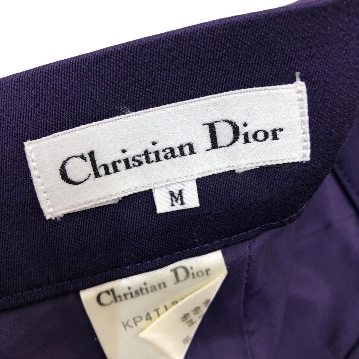 S209 Christian Dior クリスチャン ディオール スカート タイトスカート ボトムス レディース M パープル 紫_画像7