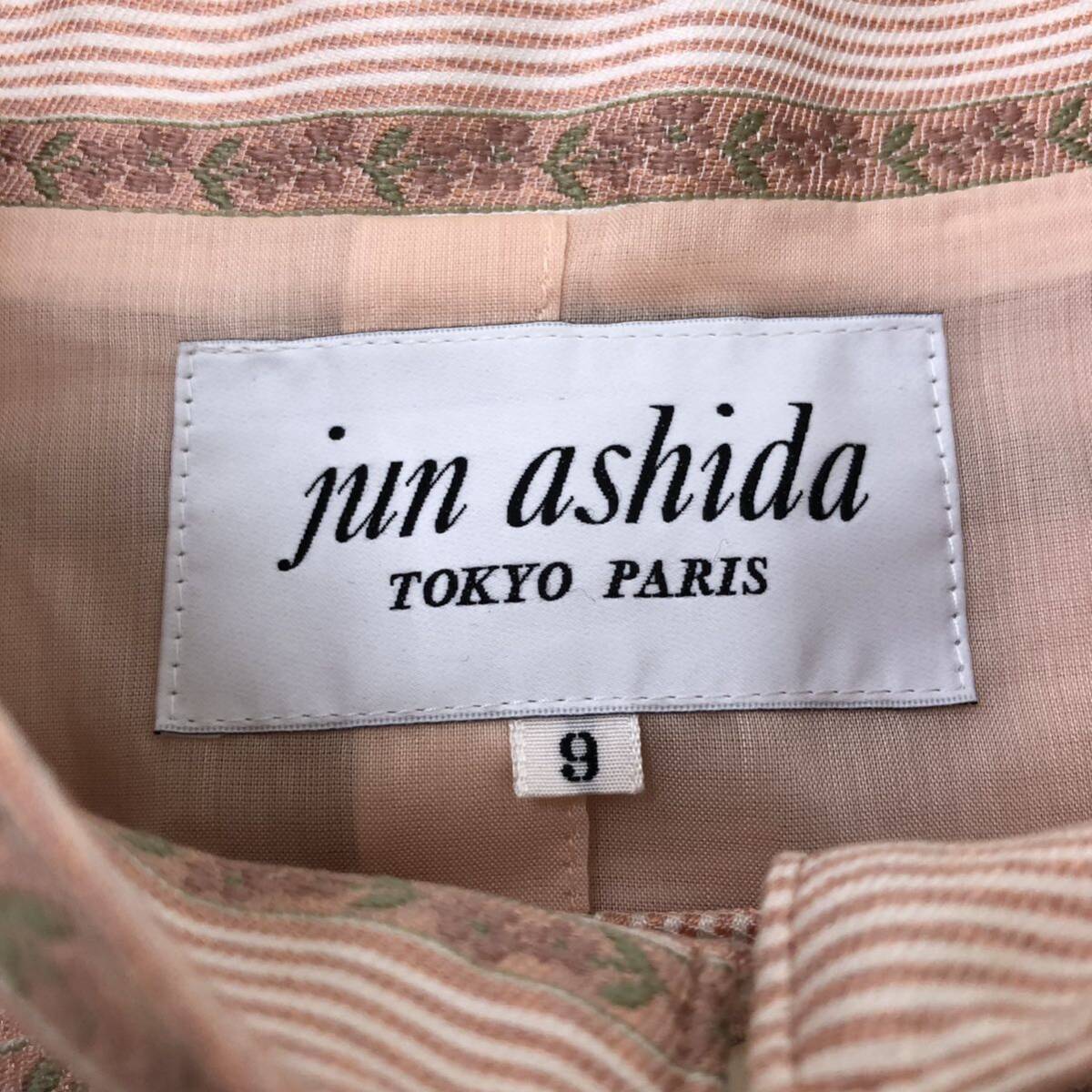 B385-50 jun ashida Jun asida выставить юбка костюм костюм жакет 7 минут рукав шелк . salmon розовый серия окантовка цветочный принт 9