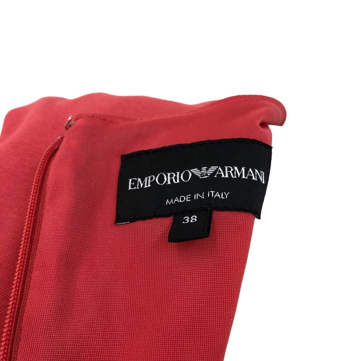 S211 イタリア製 EMPORIO ARMANI エンポリオアルマーニ ワンピース ノースリーブワンピース ミニワンピース タイトワンピ 38 ピンク_画像8