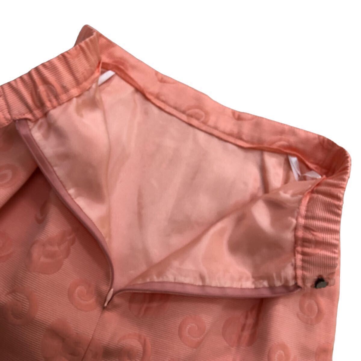 S211-12 miss ashidaミス アシダ スカートスーツ ジャケット スカート セットアップ ボトムス 綿95% レディース 9 ピンク_画像9