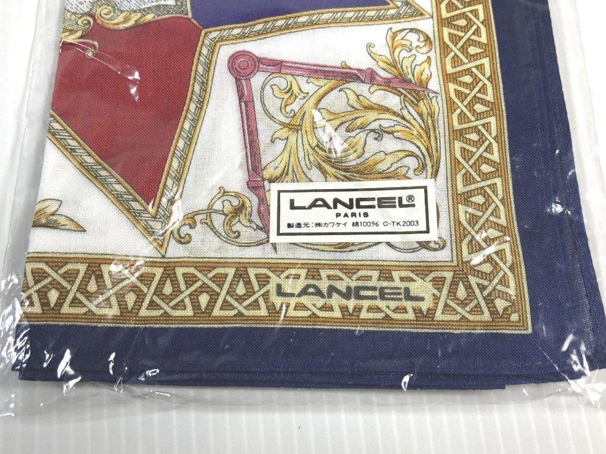 ランセル LANCEL ランセル レディース 婦人 ハンカチ レディース 未使用 送料185円 e_画像3