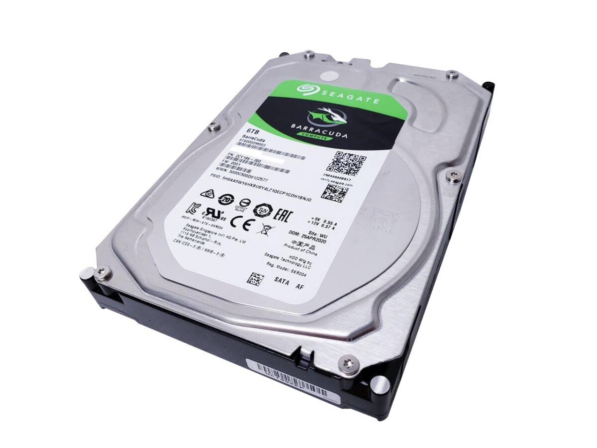 【中古パーツ】3.5 SATA 6TB 1台 正常 seagate ST6000DM003 使用時間0H■ HDD4759_画像1