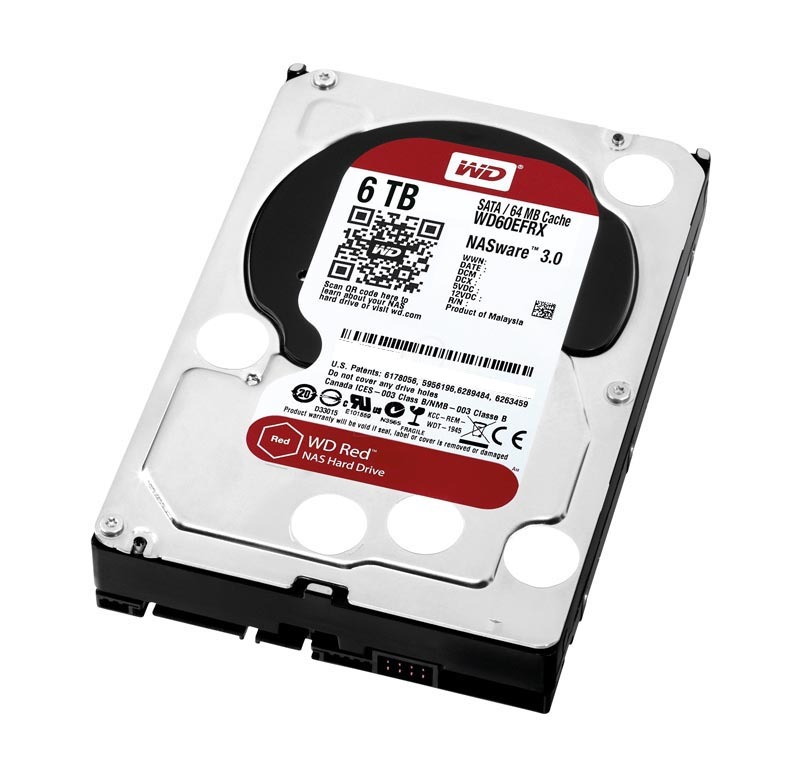 【中古パーツ】3.5 SATA 6TB 1台 正常 WDC WD60EFRX 使用時間0H■ HDD4750の画像1