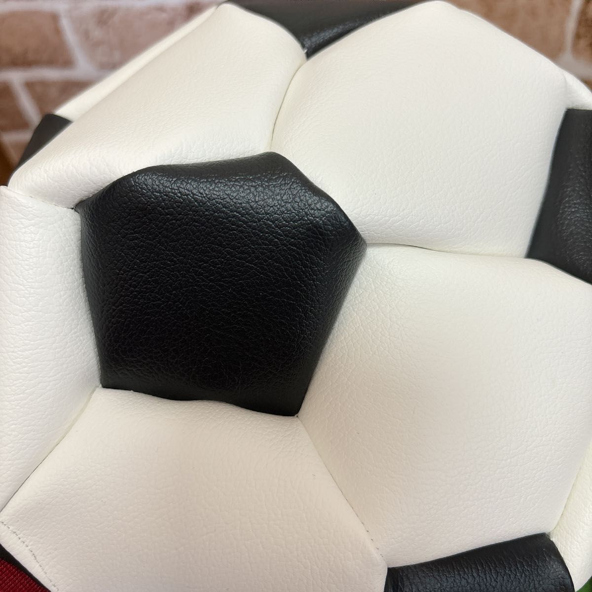 サッカーボールバッグ　トートバッグ　サッカーボール柄　サッカーボール型　個性的　合皮　大人かわいい　ハンドメイド