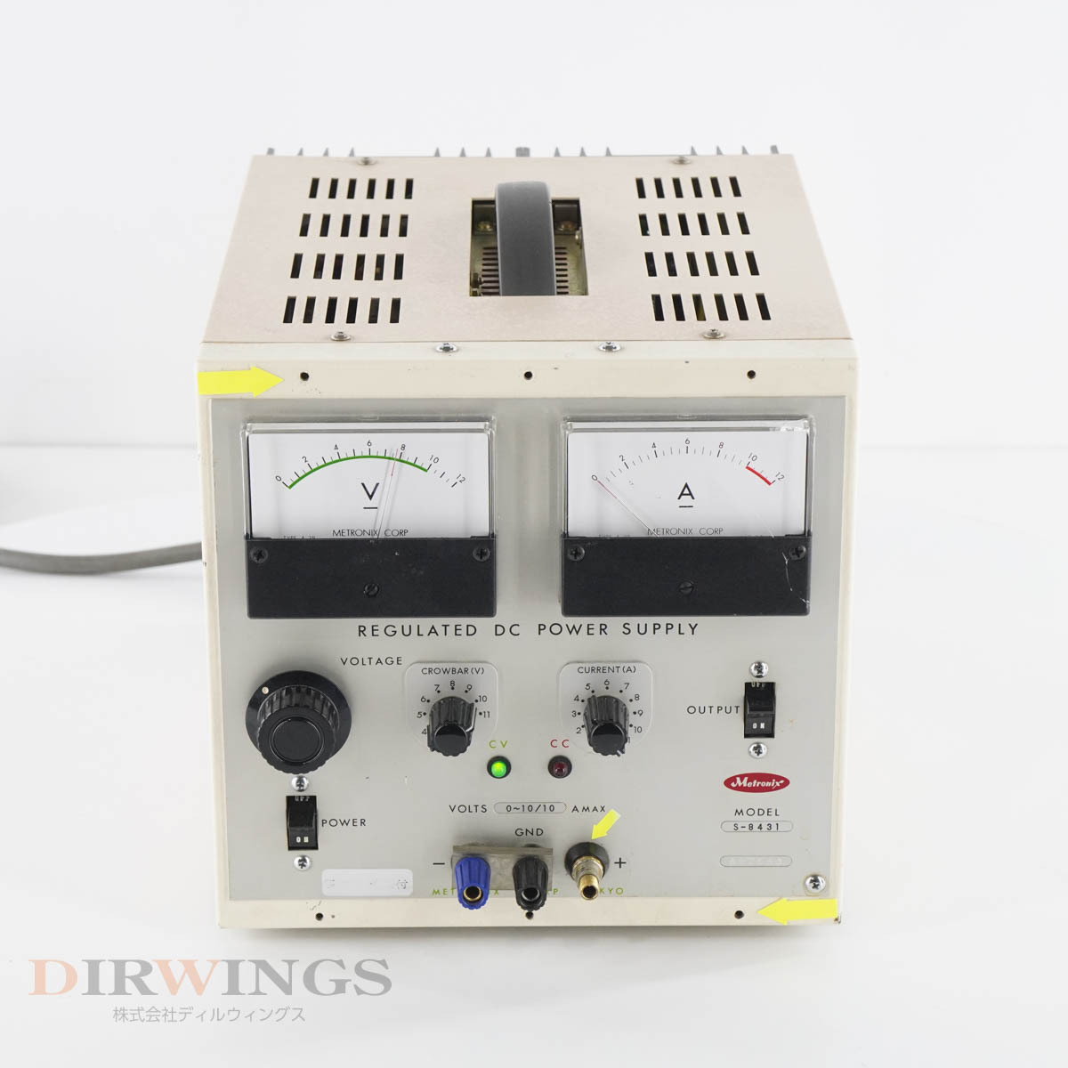 [DW] 8日保証 S-8431 METRONIX 0~10V/10A メトロニクス REGULATED DC POWER SUPPLY 直流安定化電源 DC電源 直流電源[05791-1176]_画像3