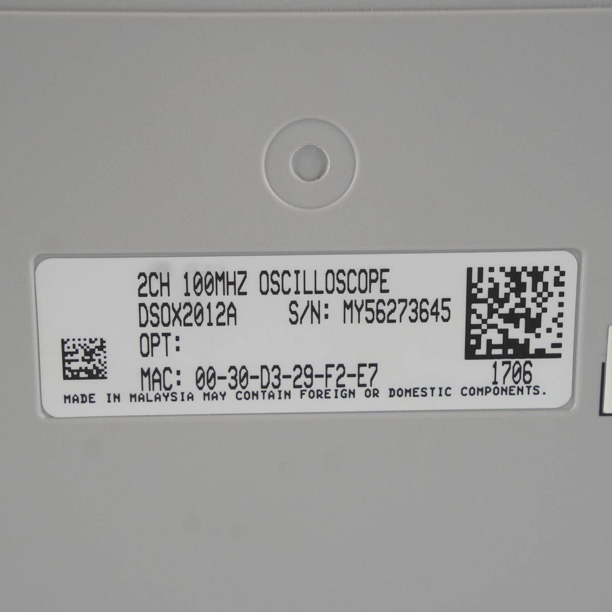 [DW] 8 день гарантия 02/2023CAL DSOX2012A InfiniiVision Keysight Digital Storage Oscilloscope 2ch 100MHz 2GSa/s ключ сайт...[05603-0301]