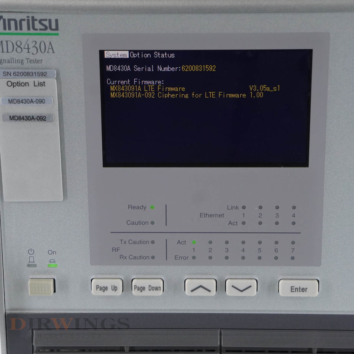 [DW] 8 day guarantee MD8430A Anritsu OPT 090 092 Anne litsuSignalling Testersigna ring tester basis ground department simulator [05899-0054]
