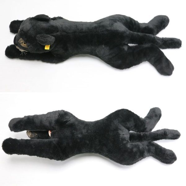 1円～ steiff シュタイフ molly jungpanther 黒ヒョウ 全長68cm_画像7