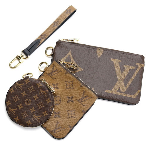 【新品 未使用 正規品】LOUIS VUITTON ルイヴィトン ポーチ ポシェット ジャイアントモノグラム ブラウン系 M68756 レディース ３点セット