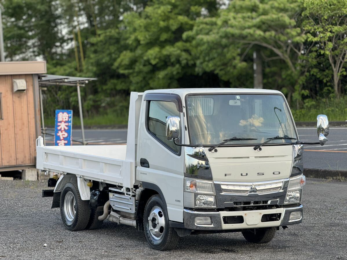 すぐ乗れる！H26年 三菱ふそう キャンター 4WD 2トン 新明和 強化 ダンプ ICターボ R7年5月迄 車検 有り 4ナンバー _画像1