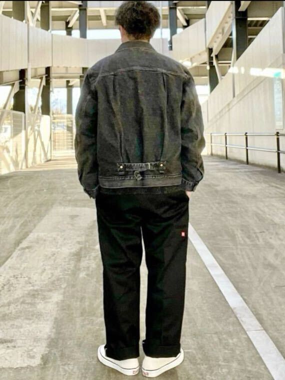 希少 Levi's 先染め Right-on ブラックデニムジャケット 大戦 希少 Levi's 先染め Right-on ブラックデニムジャケット 大戦