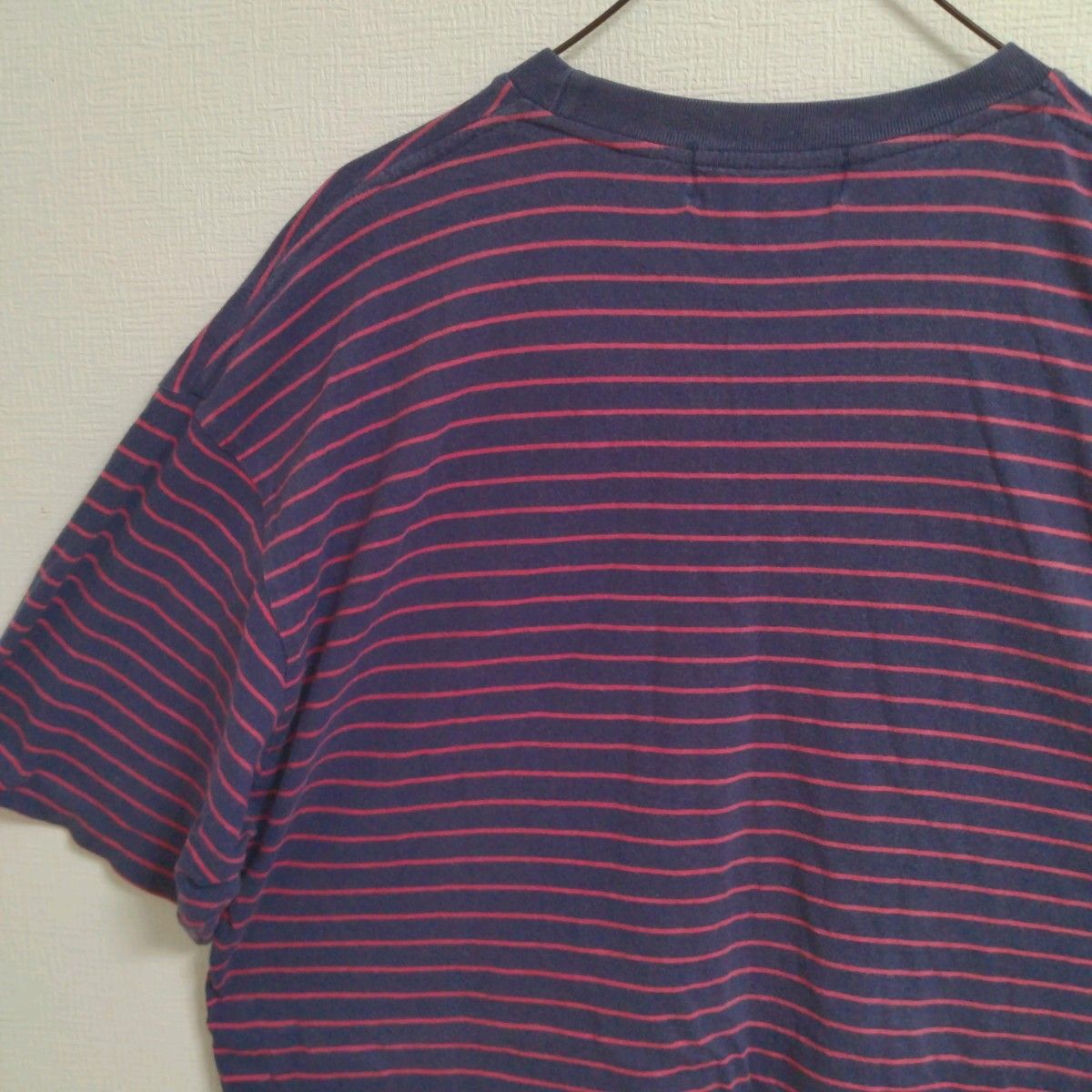 POLO　RALPH LAUREN　90s　ポロラルフローレン ポニーロゴ刺繍  　リンガー　ボーダー　Tシャツ　