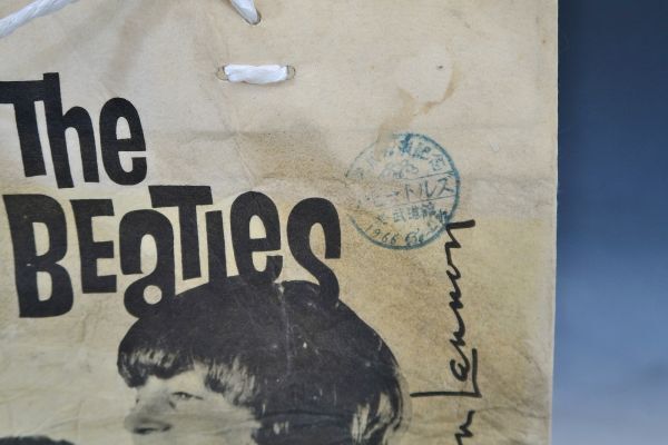ビートルズ/THE BEATLES 1966年6月30日～7月2日 来日公演 武道館 手提げ袋 記念スタンプ入り 当時物 フランスバック（S508_画像6