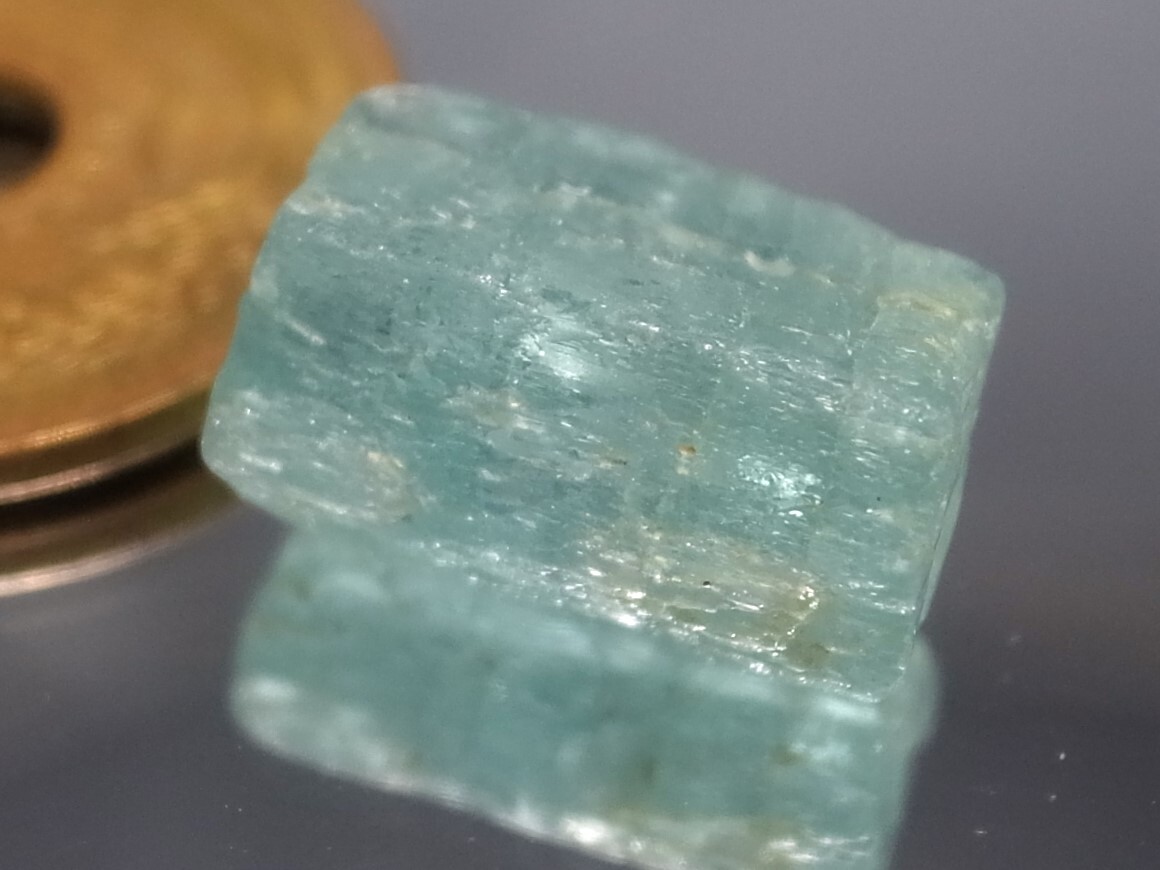 9.66ct new goods * natural sun ta Mali a aquamarine raw ore Brazil * sun ta Mali a production 