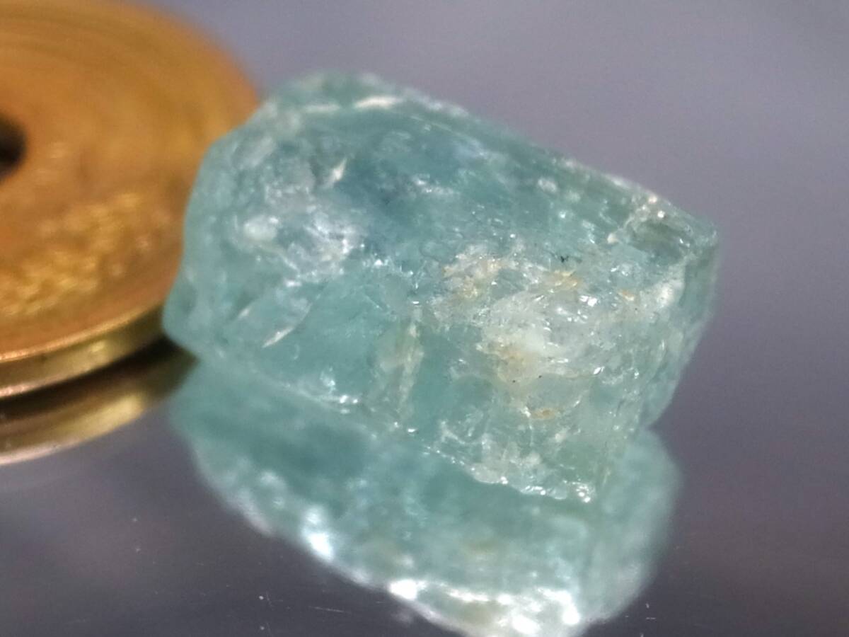 9.66ct new goods * natural sun ta Mali a aquamarine raw ore Brazil * sun ta Mali a production 