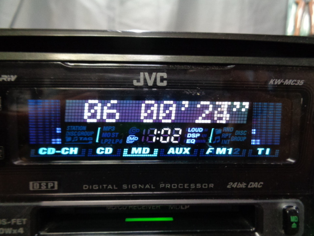 [E14] JVC ビクター KW-MC35-B MDLP フロント AUX CD MD 2DIN サイズ デッキ_画像4