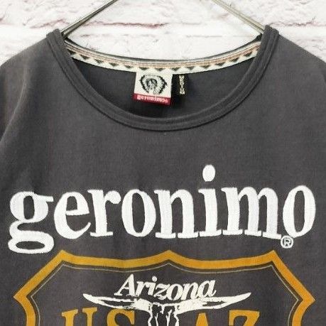 【ロゴ刺繍】ジェロニモ geronimo 両面アーム プリント Tシャツ