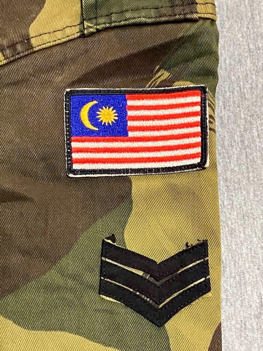 [ бесплатная доставка ]1980 годы Малайзия суша армия камуфляж жакет ( brush образец * patch есть * бирка нет * Petit-custom *L* б/у сверху товар )