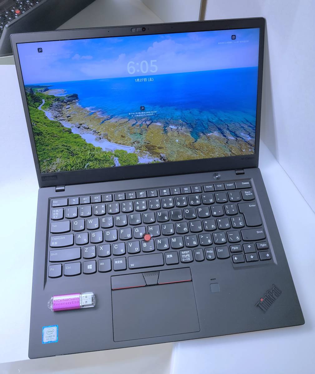 ThinkPad X1 Carbon 6th Gen☆第8世代Core i5-8250U☆Full-HD IPS液晶☆Nvme SSD☆Webカメラ☆指紋認証☆Win11Pro☆MS Office の画像9