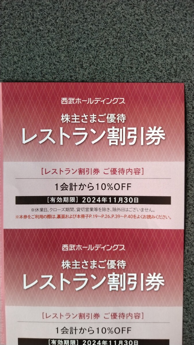 送料無料 西武ホールディングス株主優待券 ゴルフ割引券2枚 レストラン割引券4枚 ウエディング割引券1枚 各説明書付_画像4