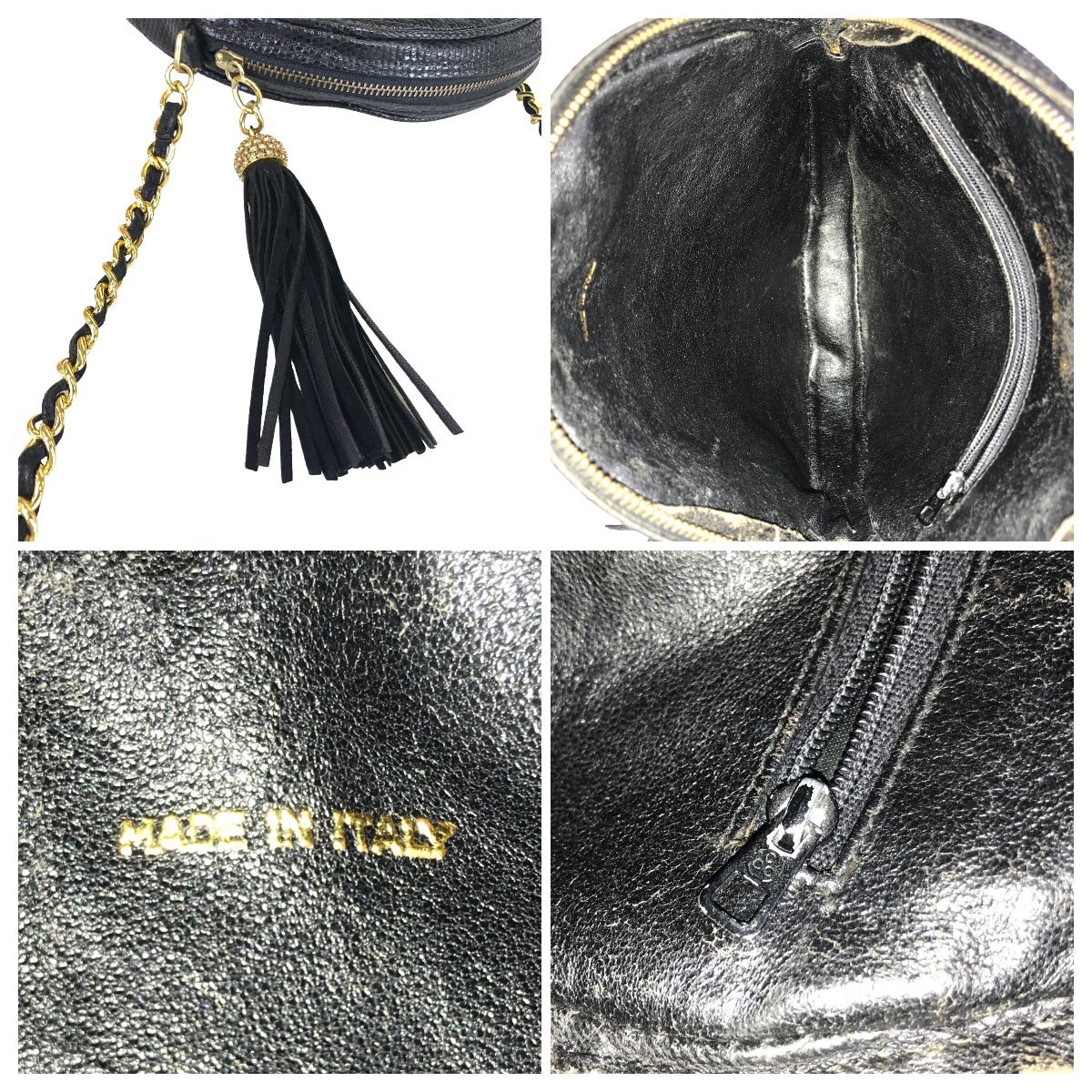 【1円～】シャネル CHANEL バック ショルダーバッグ マトラッセ チェーンショルダー 289733 レザー ブラック 中古_画像8