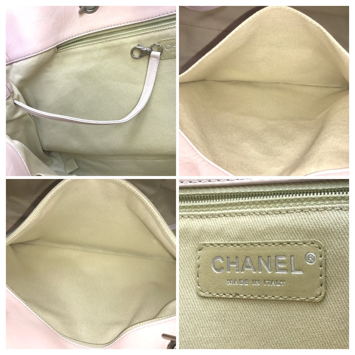 【1円～】シャネル CHANEL バッグ ショルダーバッグ チェーンショルダー マトラッセ ラムスキン 14番台 レザー ピンク シルバー金具 中古_画像8