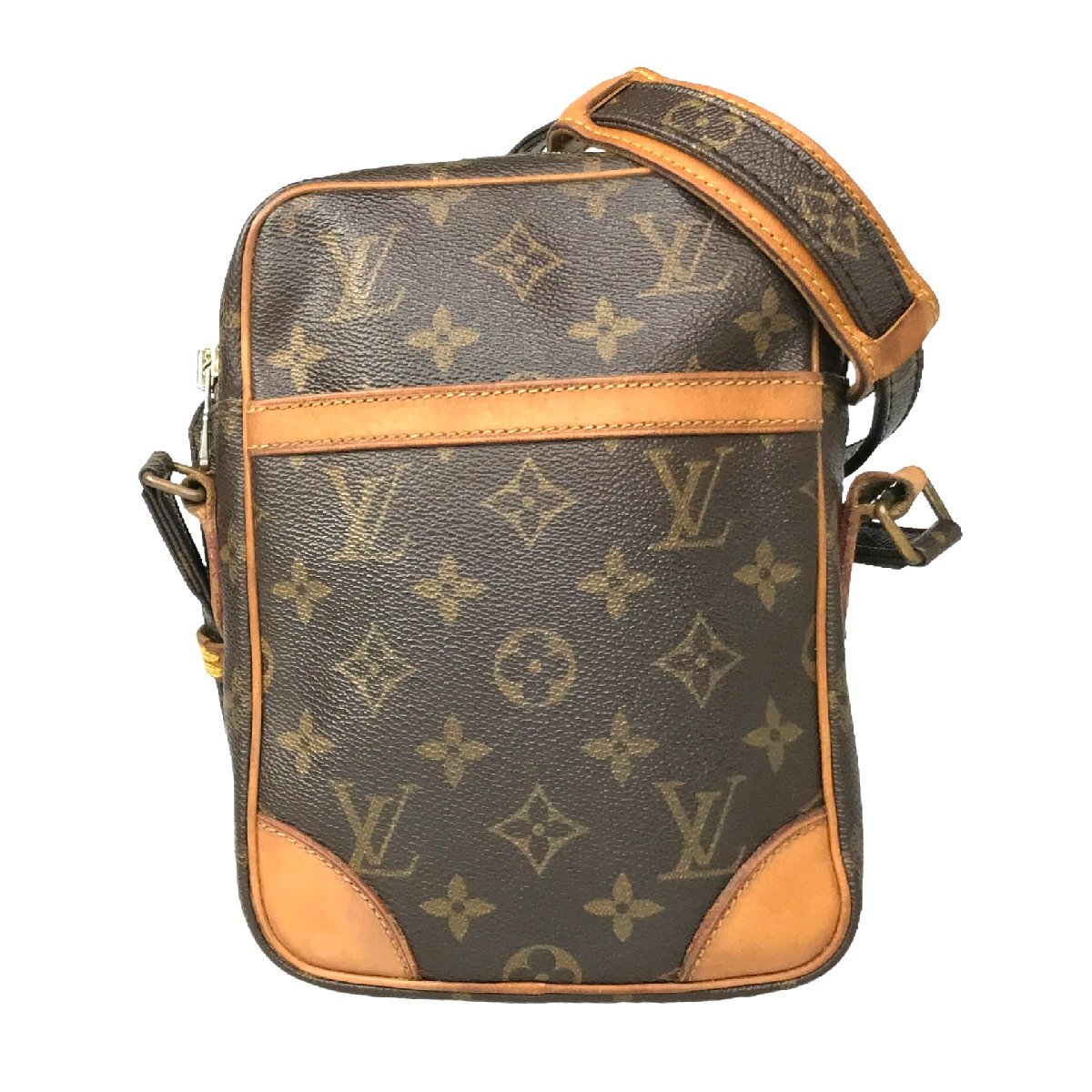 1円～ ルイヴィトン Louis Vuitton バッグ ショルダーバッグ モノグラム ダヌーブ M45266 ブラウン レザー 中古　_画像1