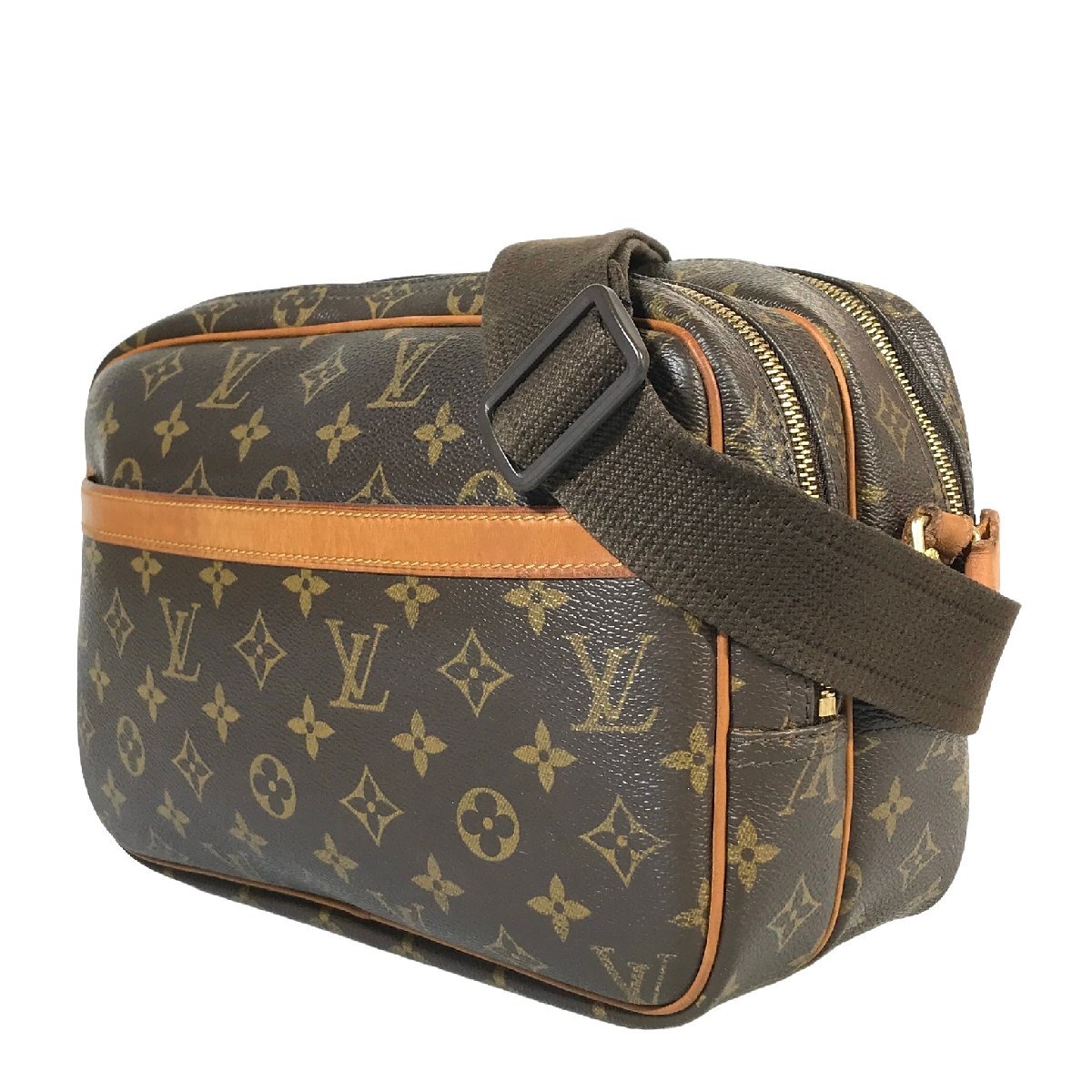 1円～ ルイヴィトン LOUIS VUITTON バッグ ショルダーバッグ リポーターPM M45254 SP0072 モノグラム PVC レザー ブラウン 中古_画像3