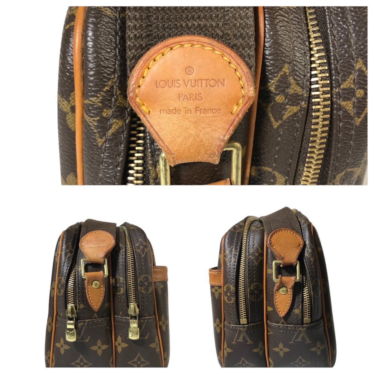 1円～ ルイヴィトン LOUIS VUITTON バッグ ショルダーバッグ リポーターPM M45254 SP0072 モノグラム PVC レザー ブラウン 中古_画像9