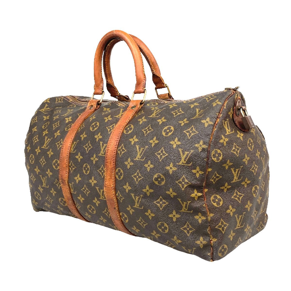 1円～ ルイヴィトン LOUIS VUITTON バッグ ボストンバッグ キーポル45 モノグラム M41428 レザー ブラウン 中古_画像3