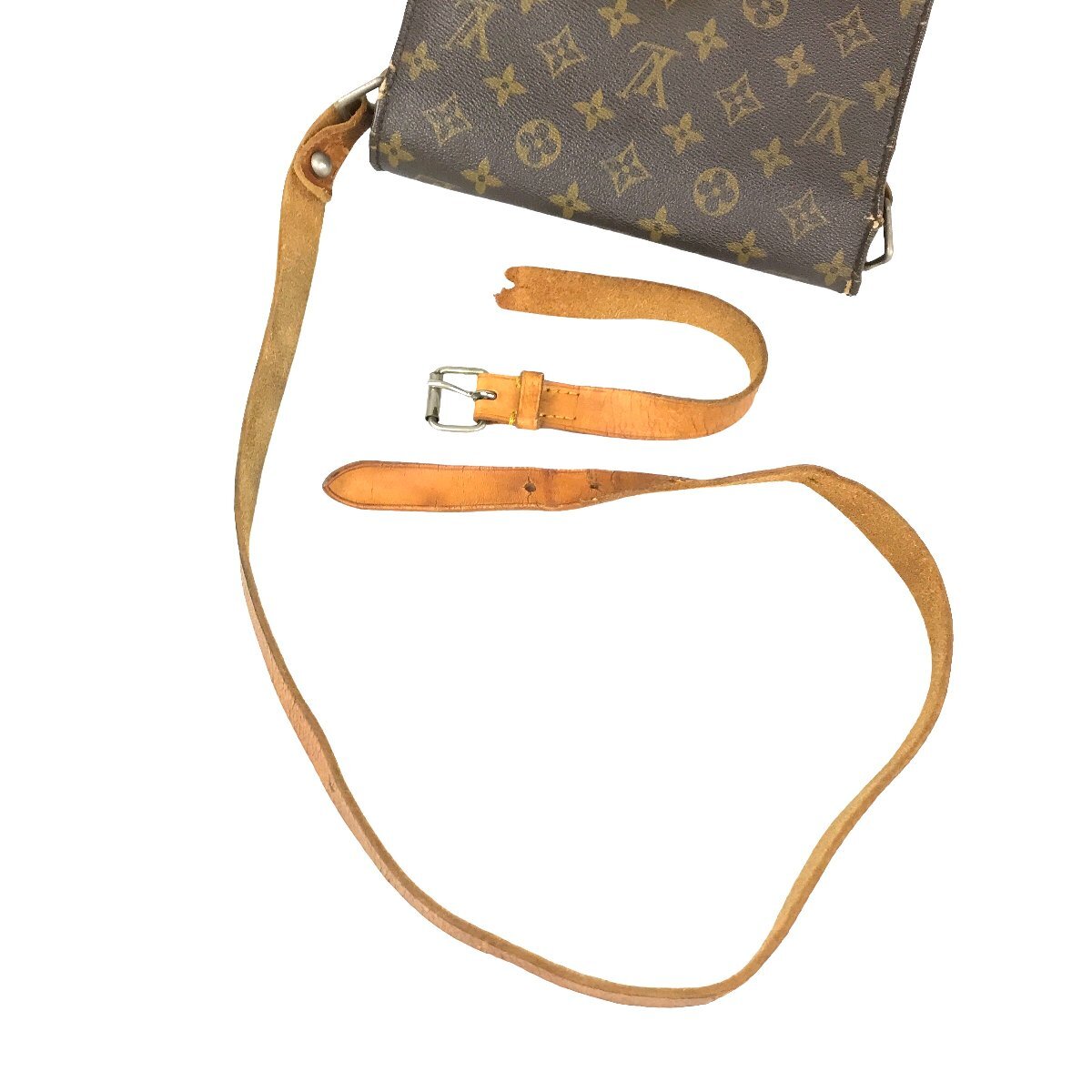 1円～ ルイヴィトン Louis Vuitton バッグ ショルダーバッグ モノグラム カルトシエールMM M51253 ブラウン レザー 中古　_画像5