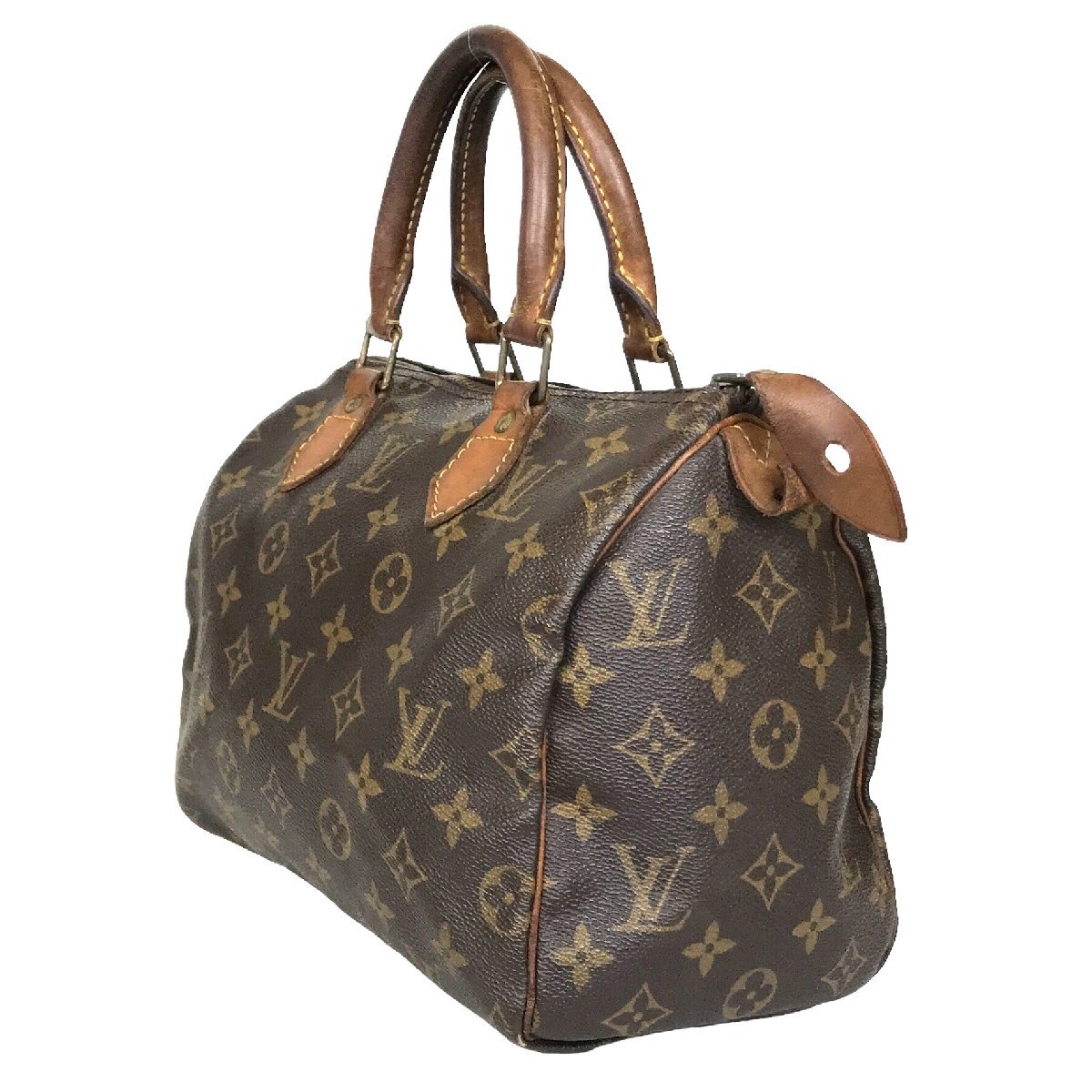 【1円～】 ルイ・ヴィトン LOUIS VUITTON ハンドバッグ ミニボストン スピーディ25 M41528 SP0925 モノグラム レザー ブラウン 中古_画像3