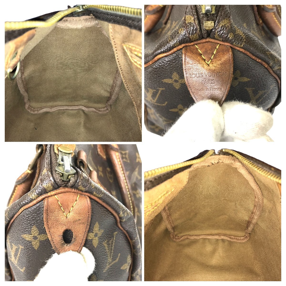 【1円～】 ルイ・ヴィトン LOUIS VUITTON ハンドバッグ ミニボストン スピーディ25 M41528 SP0925 モノグラム レザー ブラウン 中古_画像8