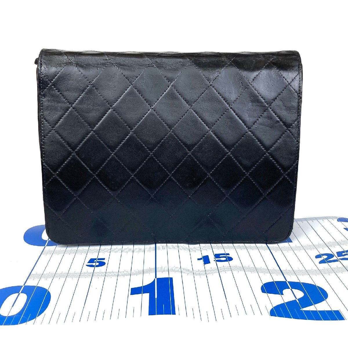 【1円～】シャネル CHANEL バッグ トートバッグ チェーンショルダー マトラッセ ココマーク 5番台 ブラック ギャランティカード付き 中古_画像4